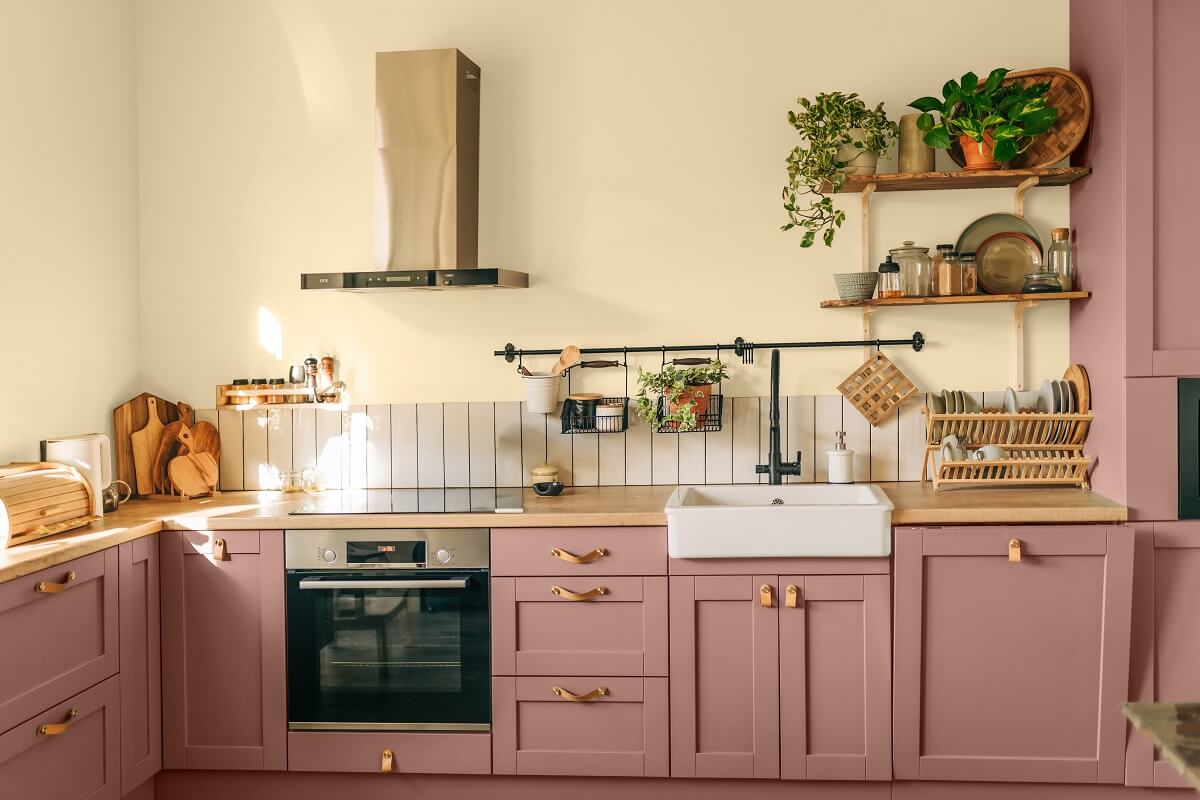 The Color Trends for 2024: Comforting Neutrals & Positive Accents 47 pink-kitchen-ppg-color-of-the-year-nordroom