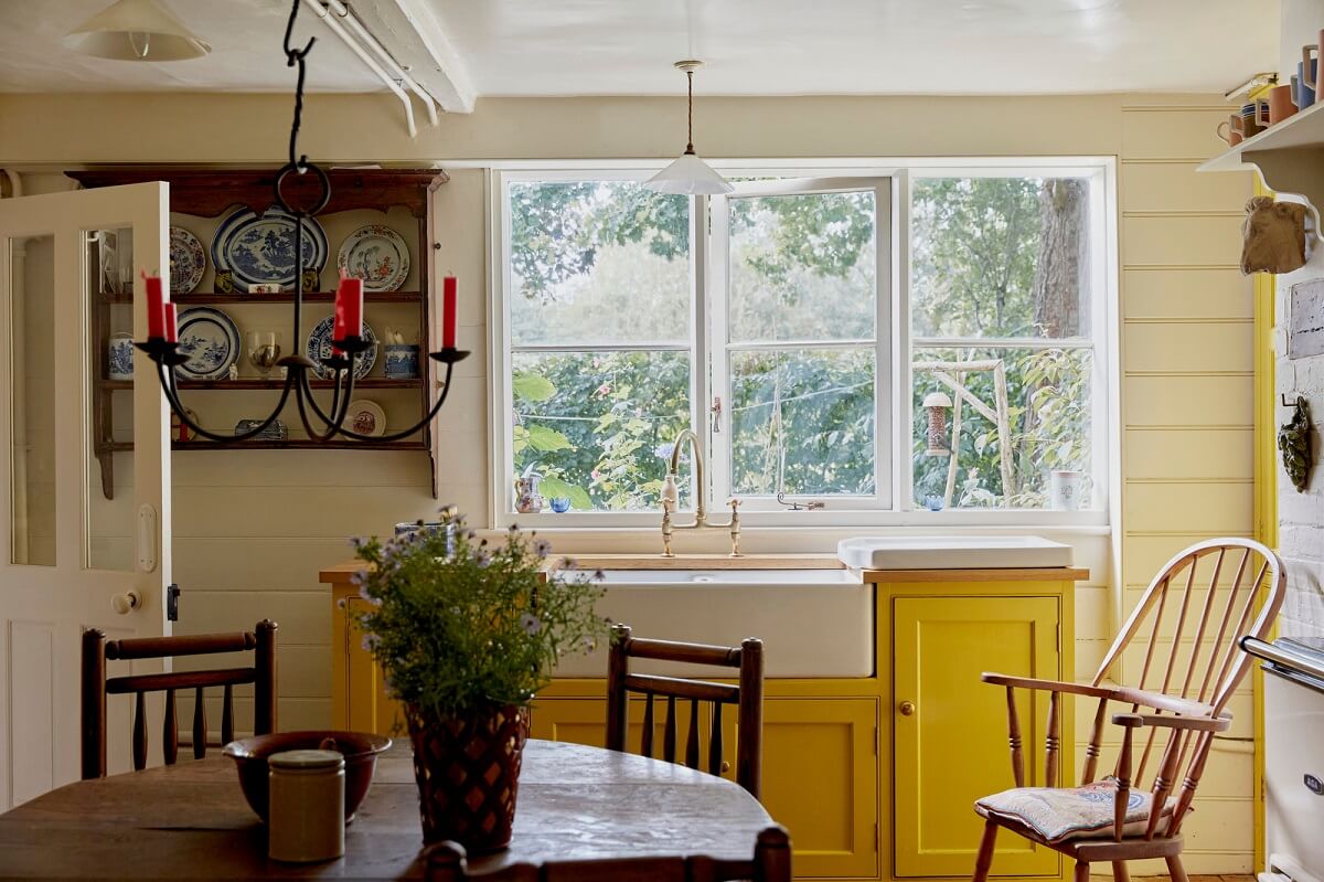 Dulux Colour of the Year 2025: True Joy 48 yellow cottage kitchen butler sink