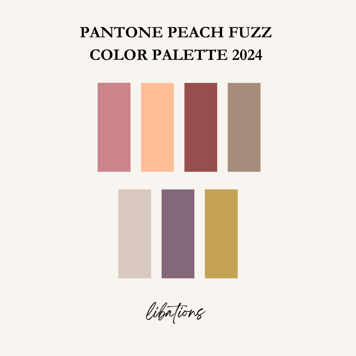 The Color Trends for 2024: Comforting Neutrals & Positive Accents 13 pantone peach fuzz color palette libations nordroom