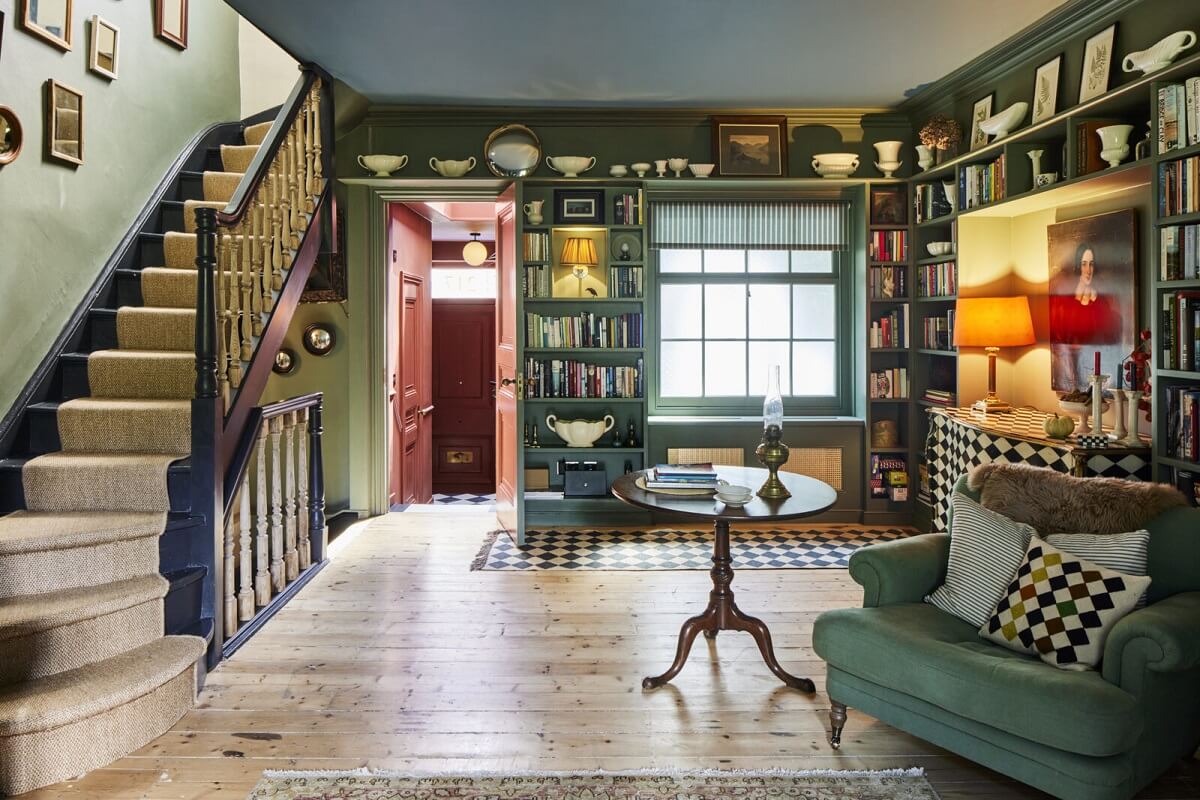Best of 2024: Living Rooms 26 home library green walls