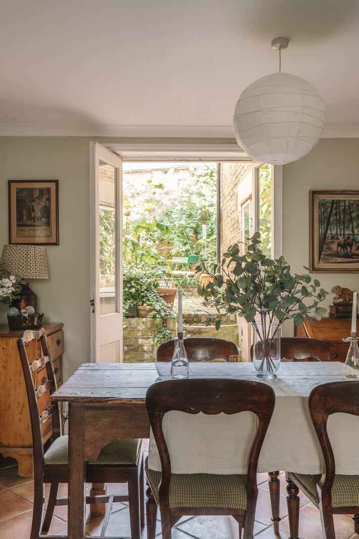 A Warm Muted Color Palette in a Victorian House 16 dining room antique furniture