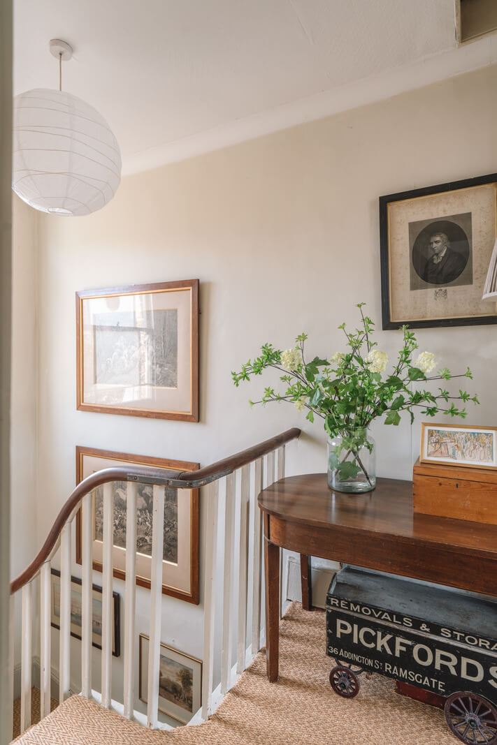 A Warm Muted Color Palette in a Victorian House 33 hallway