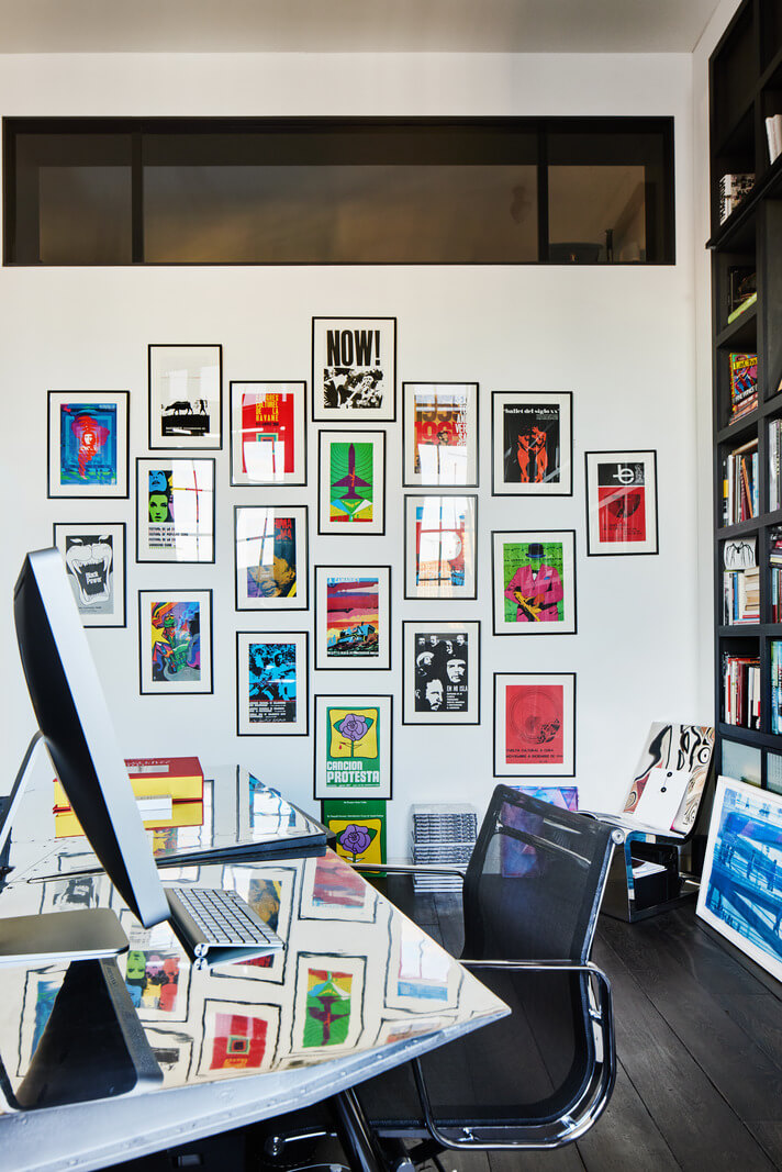 A Monochrome London Loft Filled with Art 20 art filled home office monochrome loft apartment london nordroom
