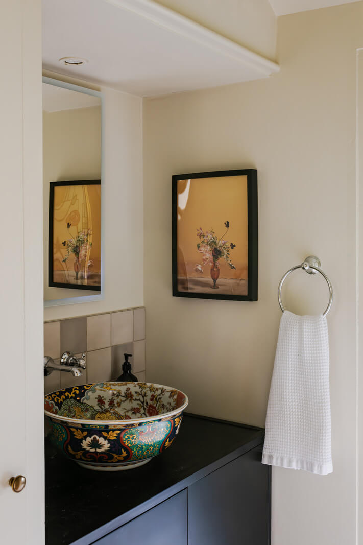 A Rich Color Palette in a Historic English Home 24 bathroom sink