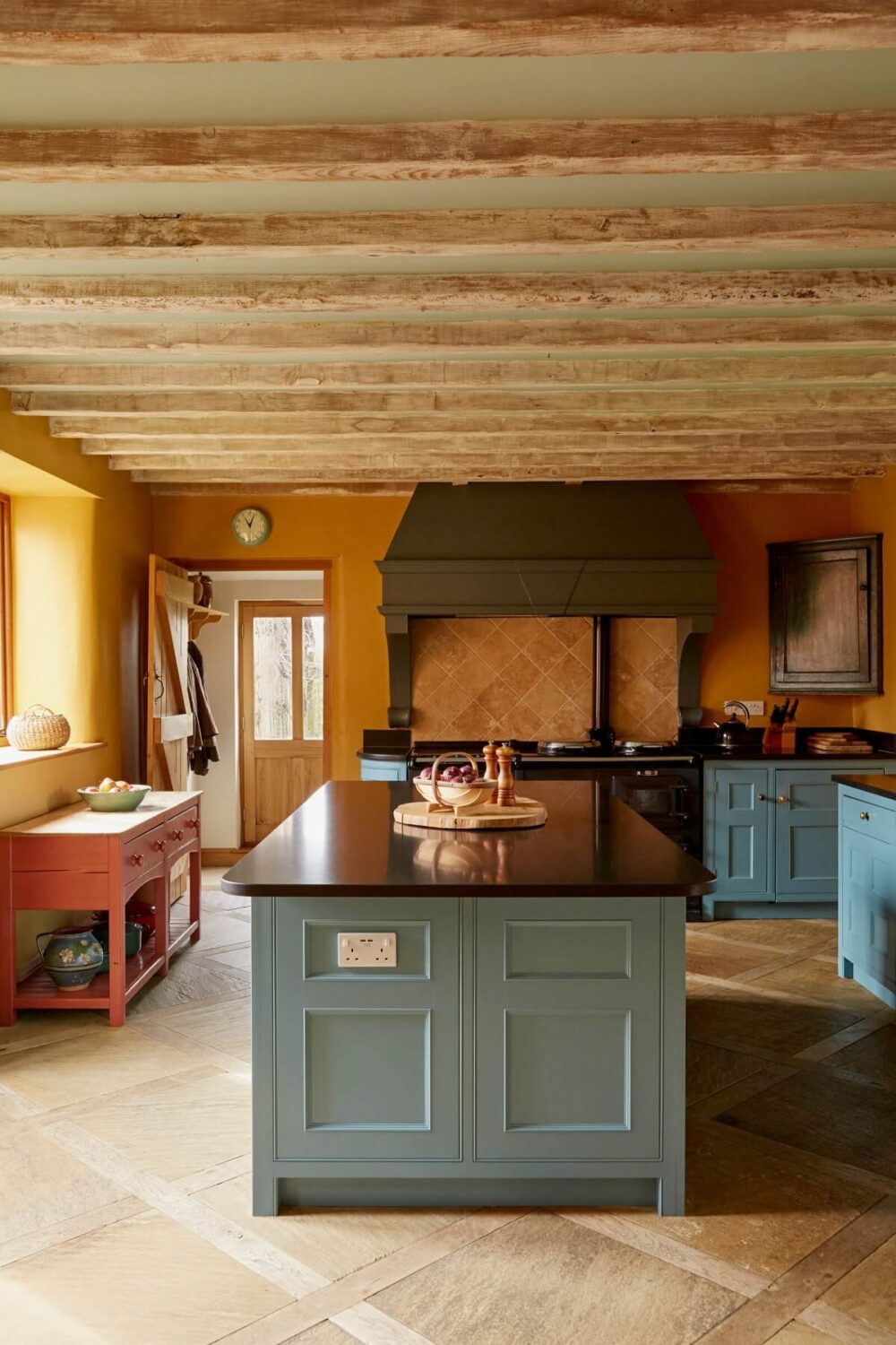 Yellow Kitchen Design Ideas (with Paint Colors) 39 kitchen with island and warm yellow wall color nordroom