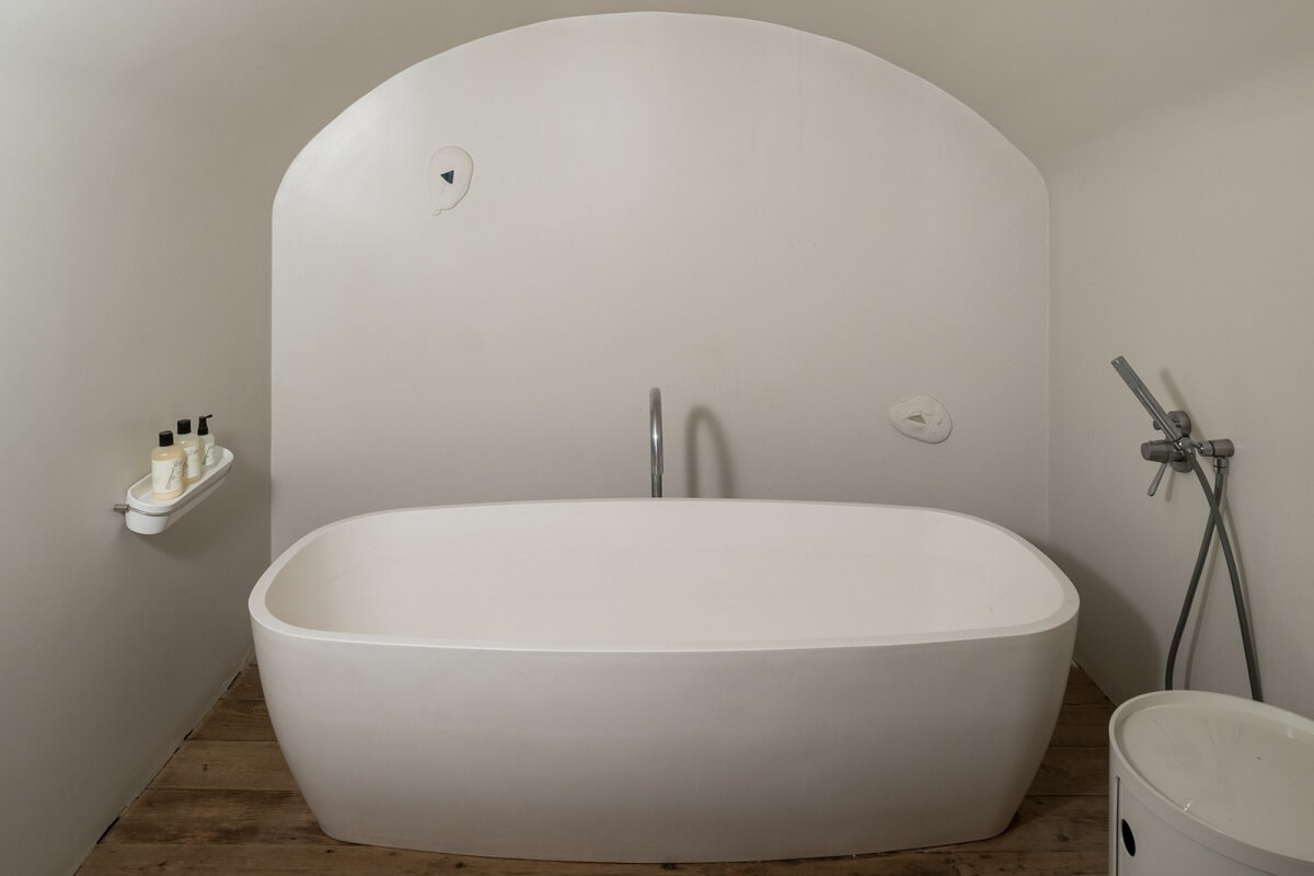 Heritage Colors and Original Details in a London Townhouse 20 modern bath in bathroom with wooden floor