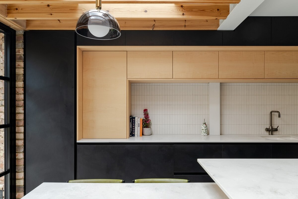 A London Terraced House with a Modern Kitchen Extension 7 modern black wood kitchen