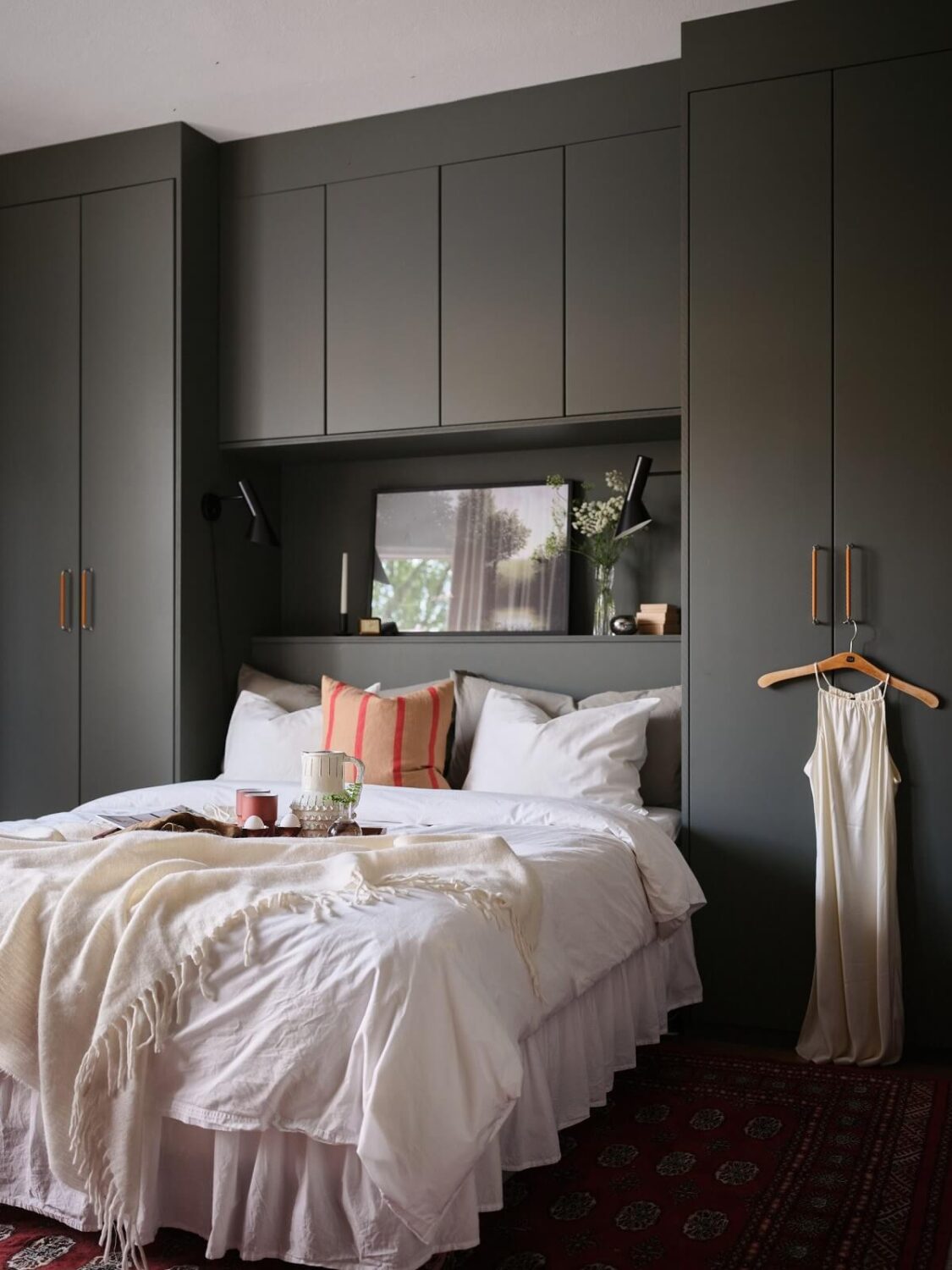 Boost Your Home's Value by Thousands with This Simple Paint Trick! 9 dark gray bedroom with built in wardrobes nordroom