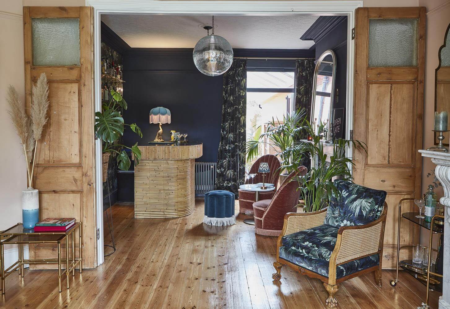 double living room wooden doors