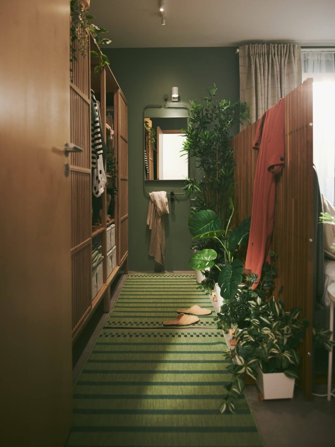 Best of 2024: Bedrooms 5 green ikea bedroom nammaro privacy screen walk in closet with granvag mirror nordroom