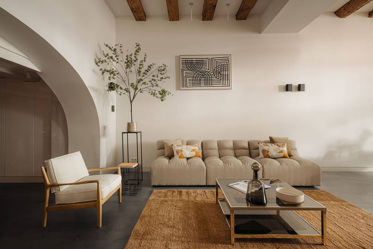 A Modern Apartment in an 18th Century Amsterdam Canal House 1 modern minimalistic sitting room