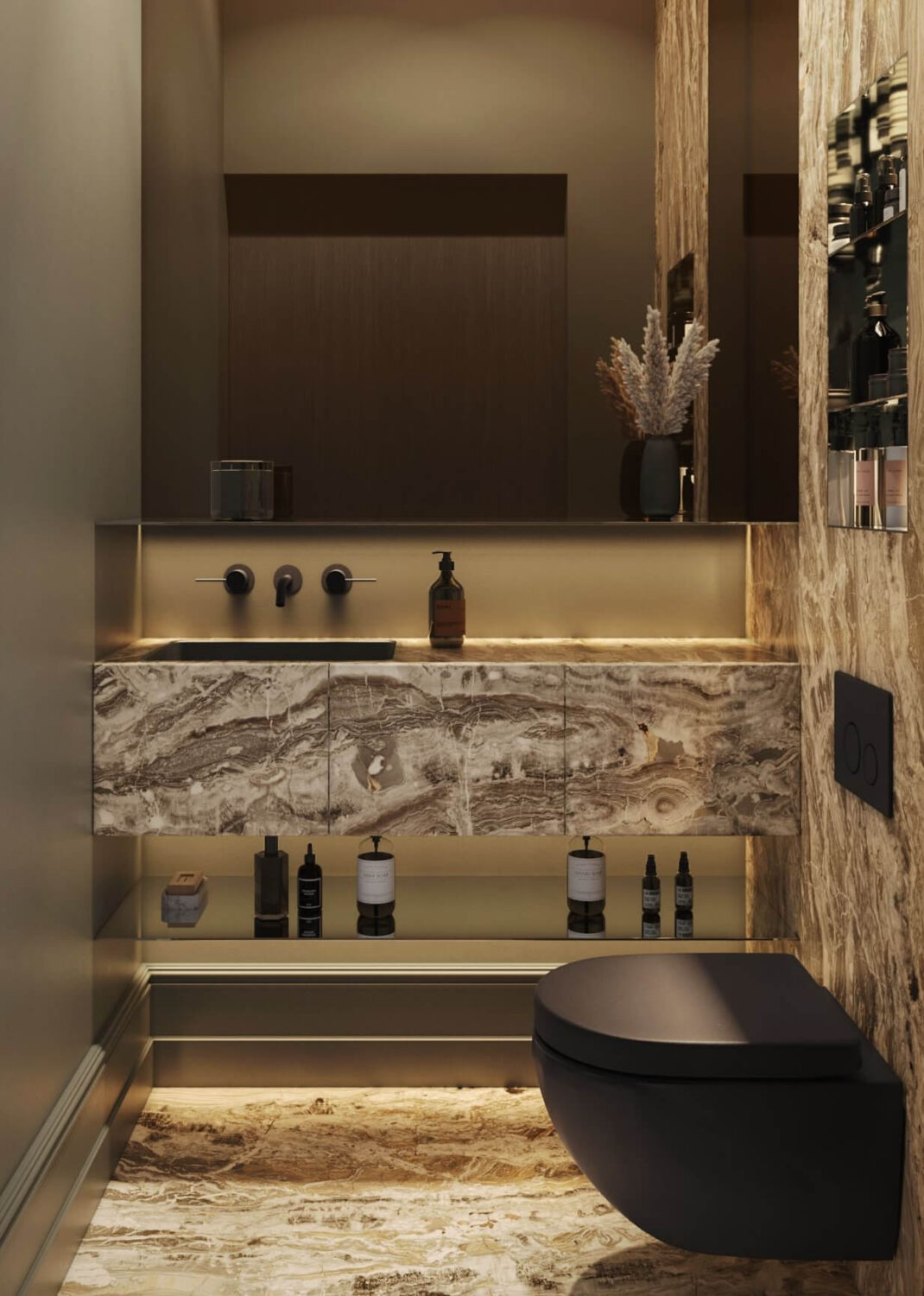 A Luxurious Duplex Apartment in Amsterdam 6 powder room A Luxurious Duplex Apartment in Amsterdam