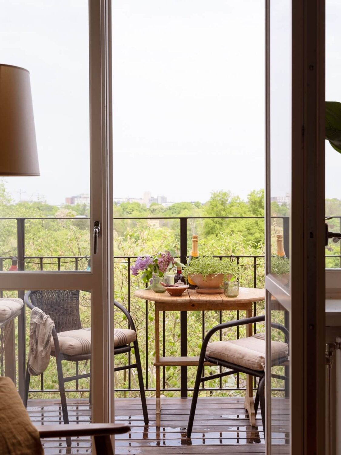A Small Apartment with an Ochre Yellow Kitchen 6 balcony