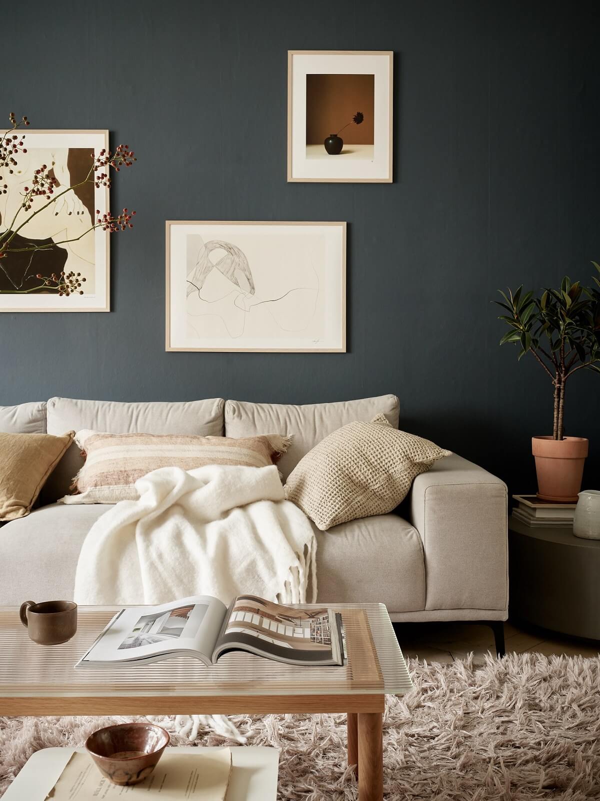 dark scandinavian living room