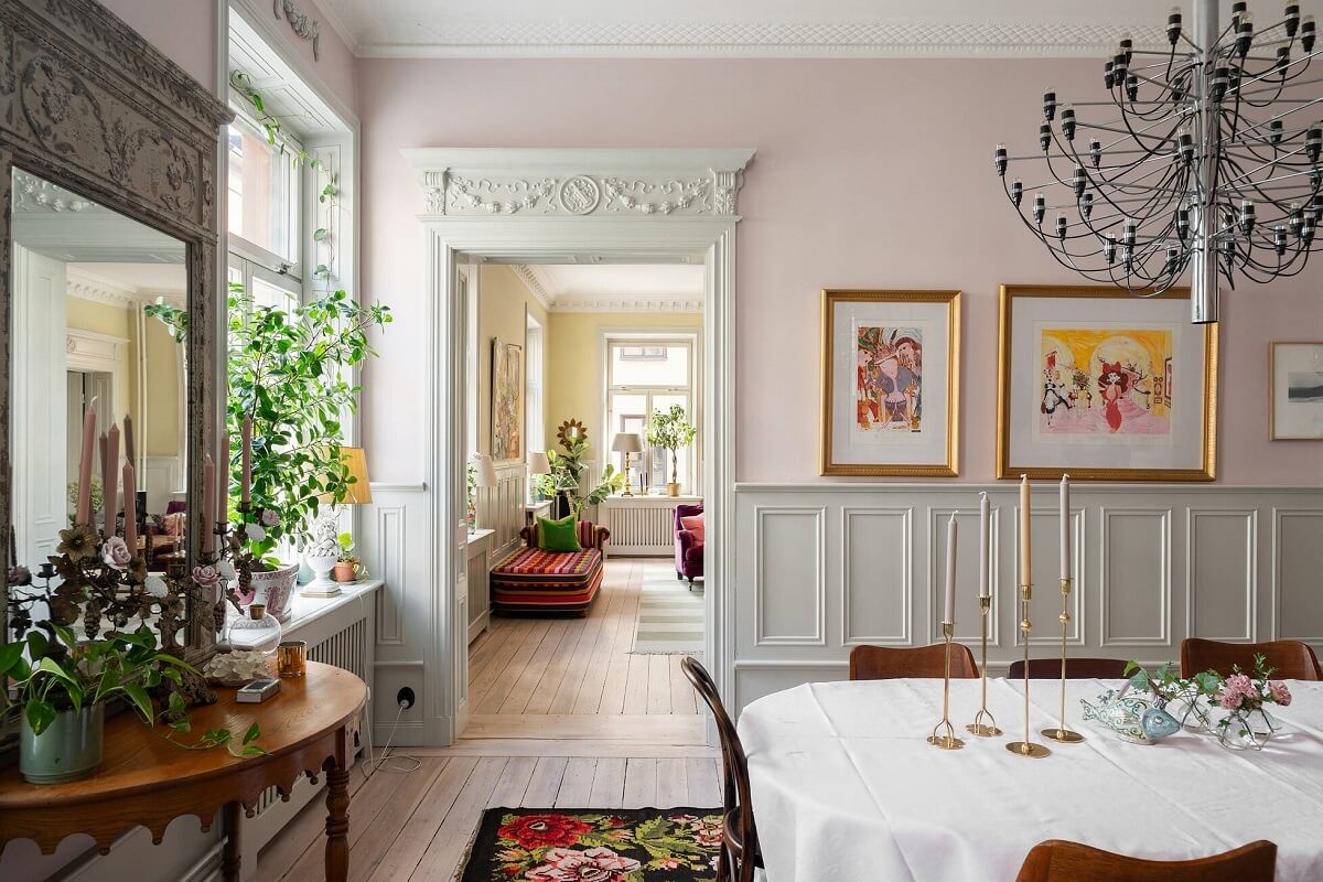 Bright, Spacious Rooms in a Classic Stockholm Apartment 3 dining room stockholm apartment
