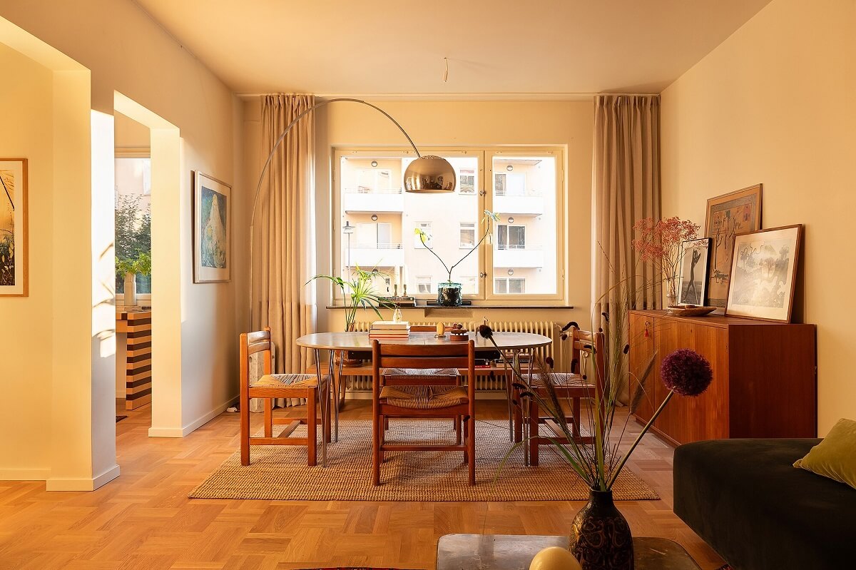 A Stylish Small Loft with Beautiful Natural Light 1 living space small scandinavian loft