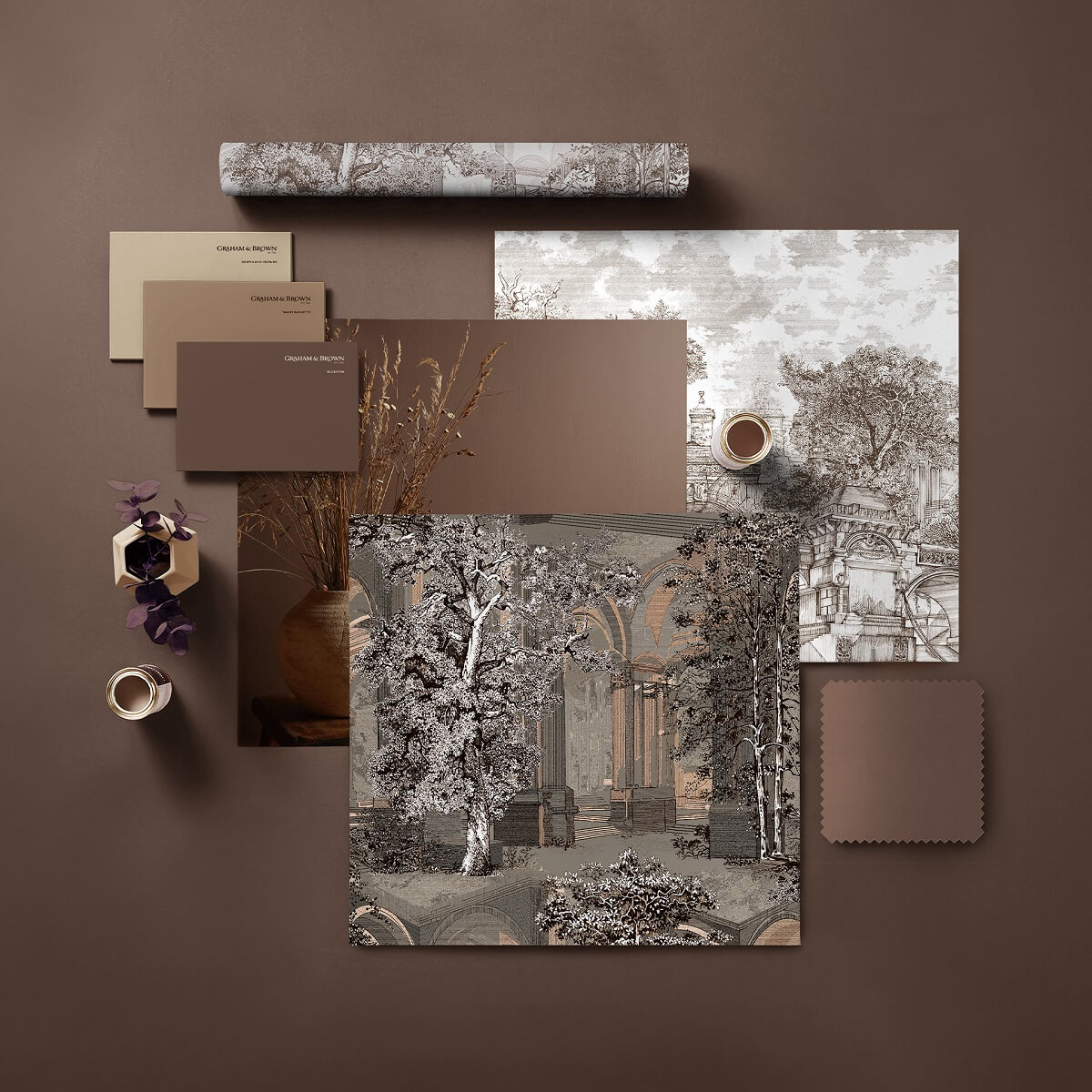 mood-board-graham and brown design color of the year 2025 nordroom