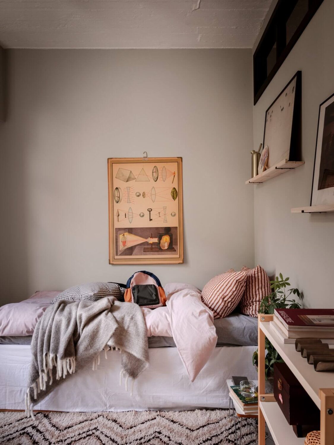 A Modern Industrial Basement Apartment in Sweden 19 gray childrens room