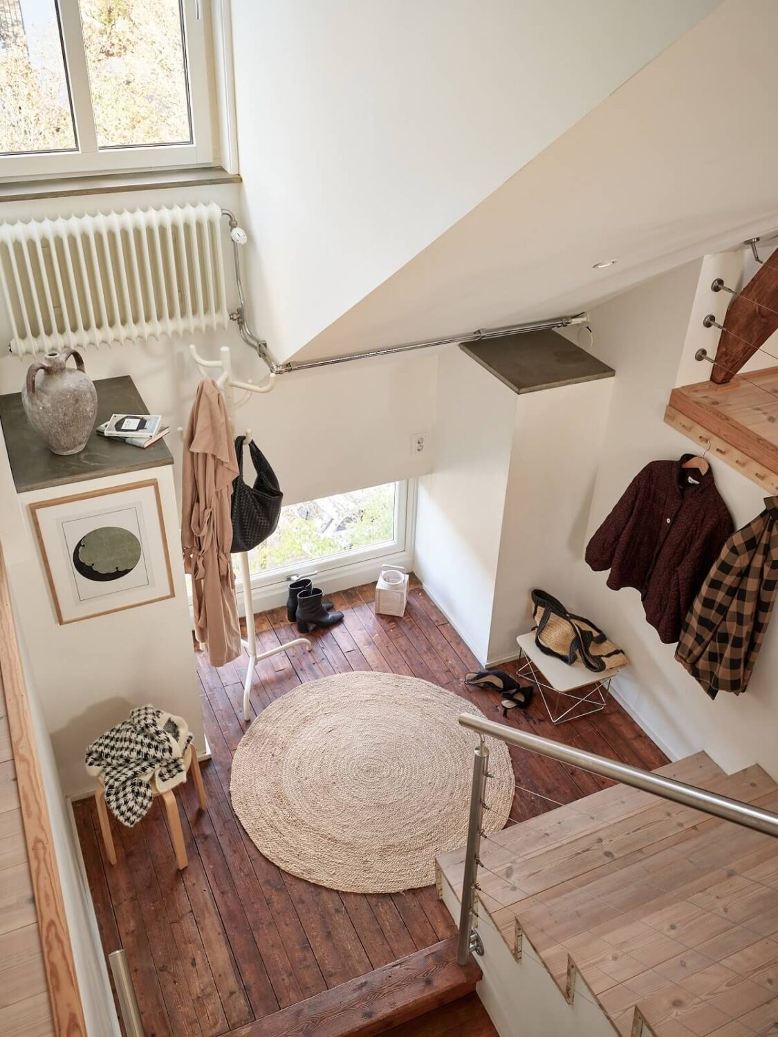 A Light Two-Bedroom Attic Apartment in Sweden 18 staircase entry