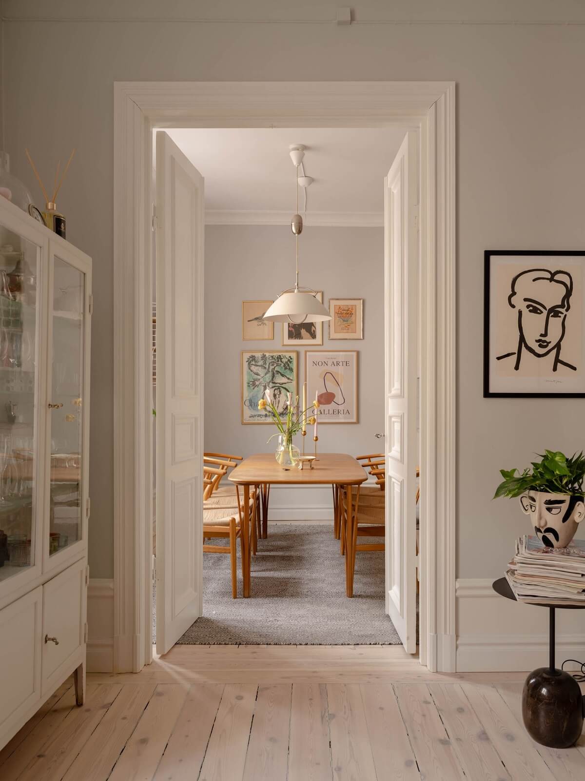 view into kitchen