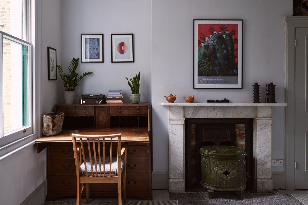 A Grand Victorian House with Many Period Features and a Lush Garden 25 vintage desk A Grand Victorian House with Many Period Features and a Lush Garden