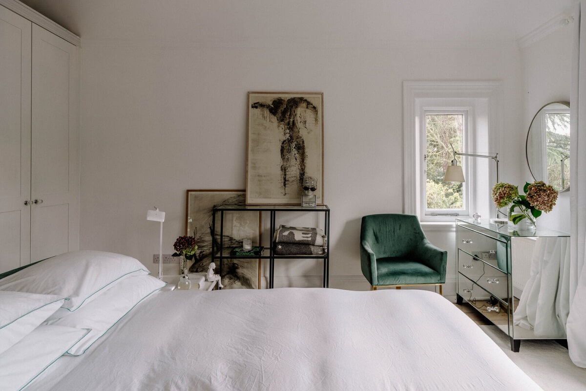 A Grand Arts and Crafts House in London 14 white bedroom