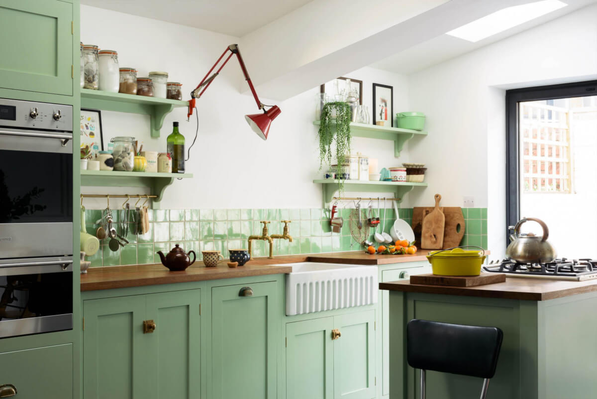 The Pros and Cons of a Wooden Kitchen Countertop 26 devol shaker kitchen reclaimed iroko countertop pros and cons wooden countertop nordroom