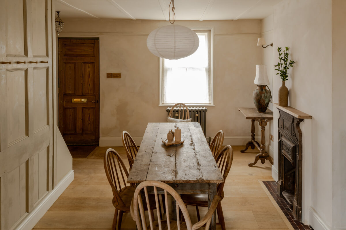 Best of 2025: Dining Rooms 41 rustic wooden dining table and fireplace