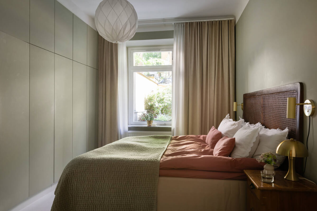 A Charming Ground Floor Apartment with a Large Patio Garden 13 bedroom cane headboard floor to ceiling wardrobes