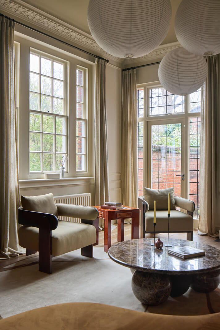 A Stunning Victorian House with Period Features and Surprising Spaces 2 living room high ceilings large windows