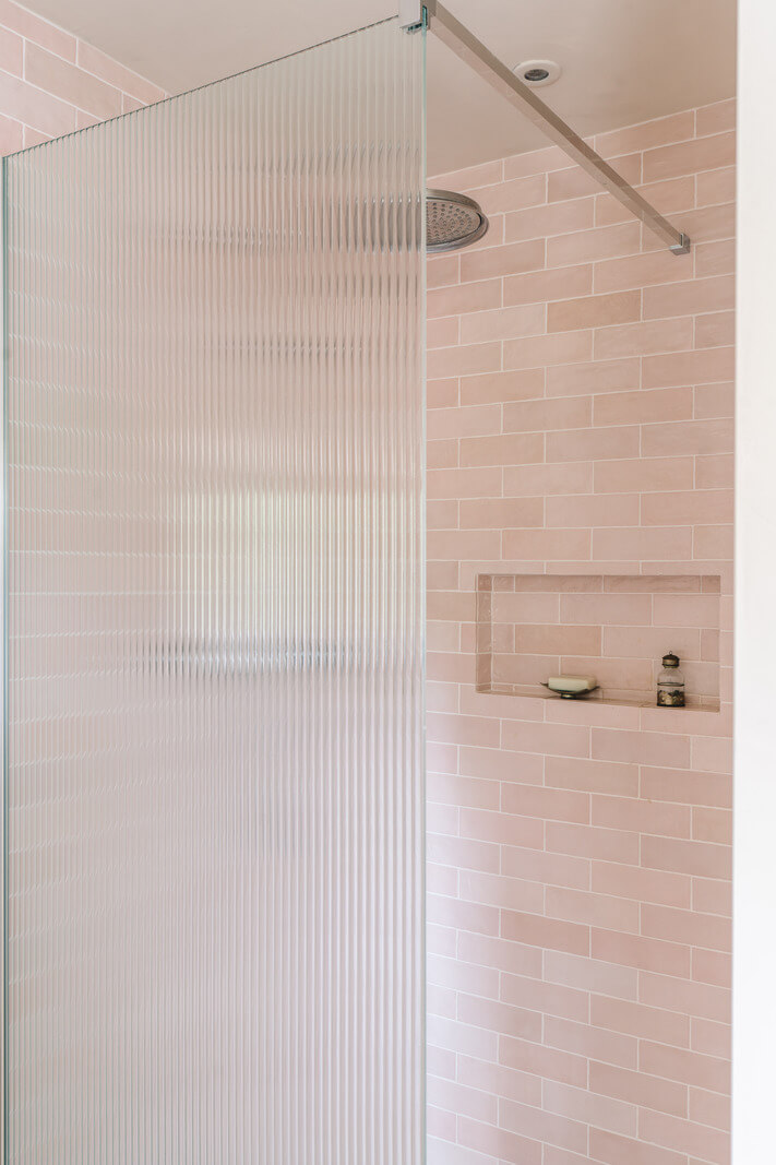 A Beautiful Renovated Country House in England 16 pink shower tiles