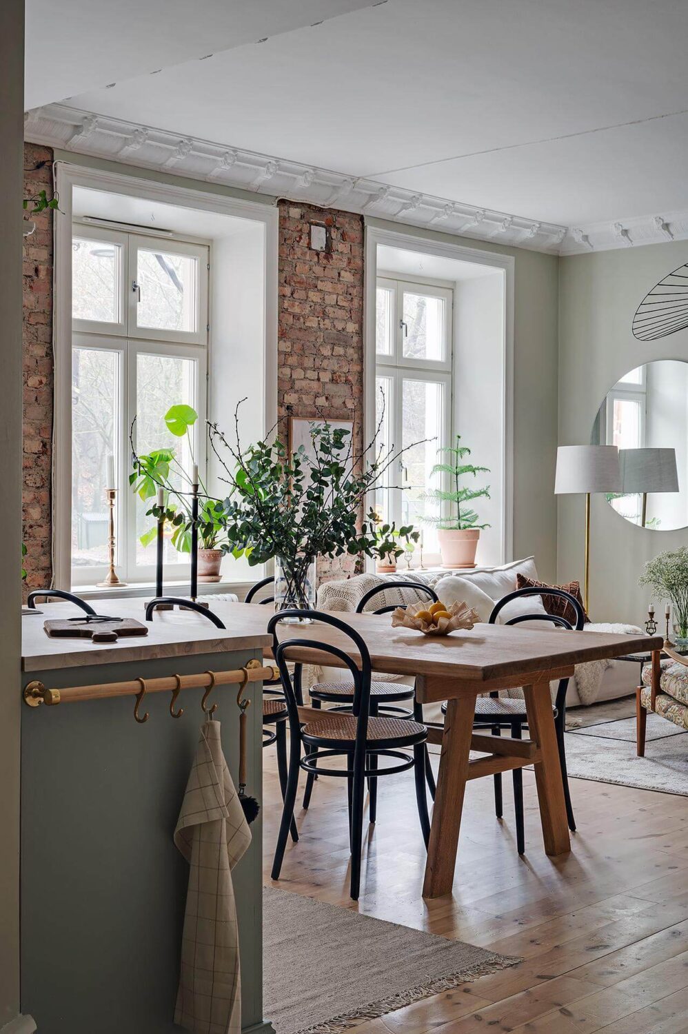A Swedish Apartment with an Open Living Space and Period Features 17 scandi living space historic apartment