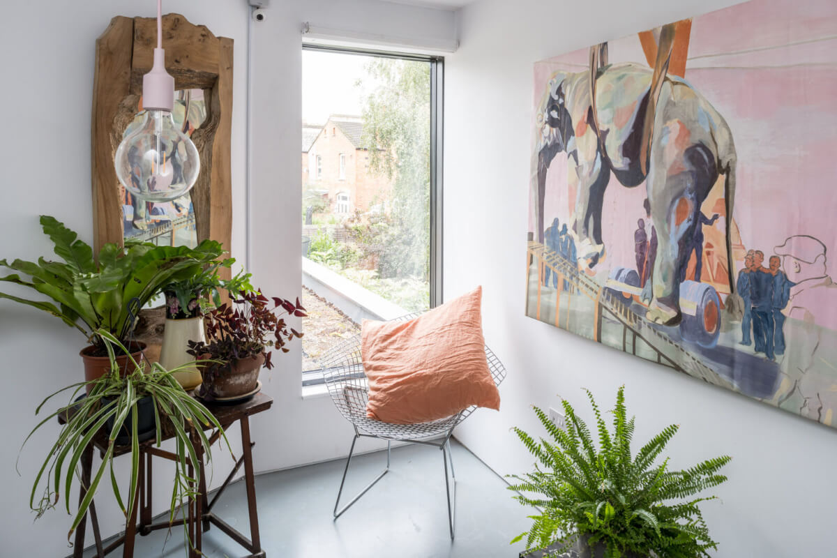A Unique House in London with Plant-Filled Interiors and a Lush Garden 22 small sitting room