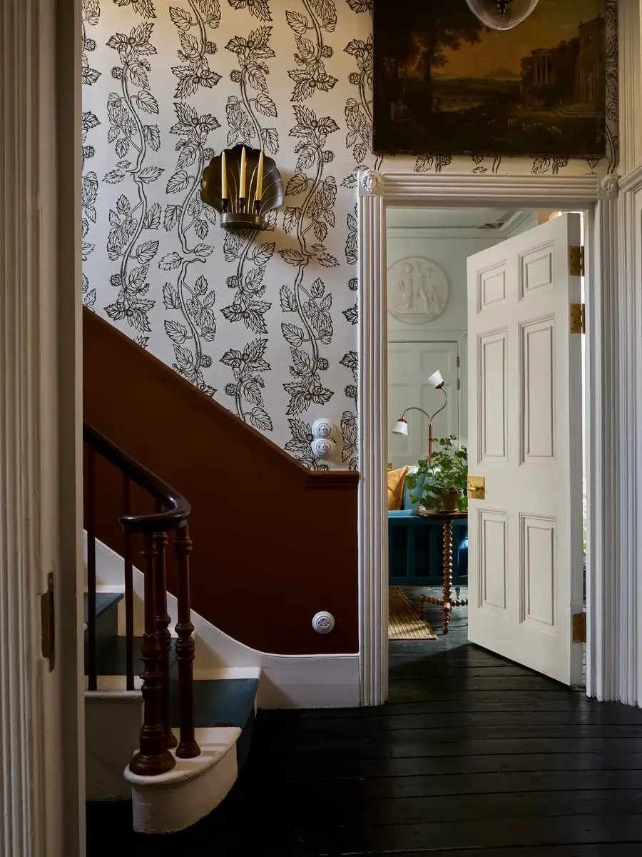 The Dependables Paint Collection by Beata Heuman and Mylands 17 Mylands Beata Heuman 188 02. Entrance Hall 1 No.1 Beata White Door Architrave Skirting No.20 Cigar Dado and Below Up Stair Case Medium b263feeb 6397 4bea a68f The Dependables Paint Collection by Beata Heuman and Mylands