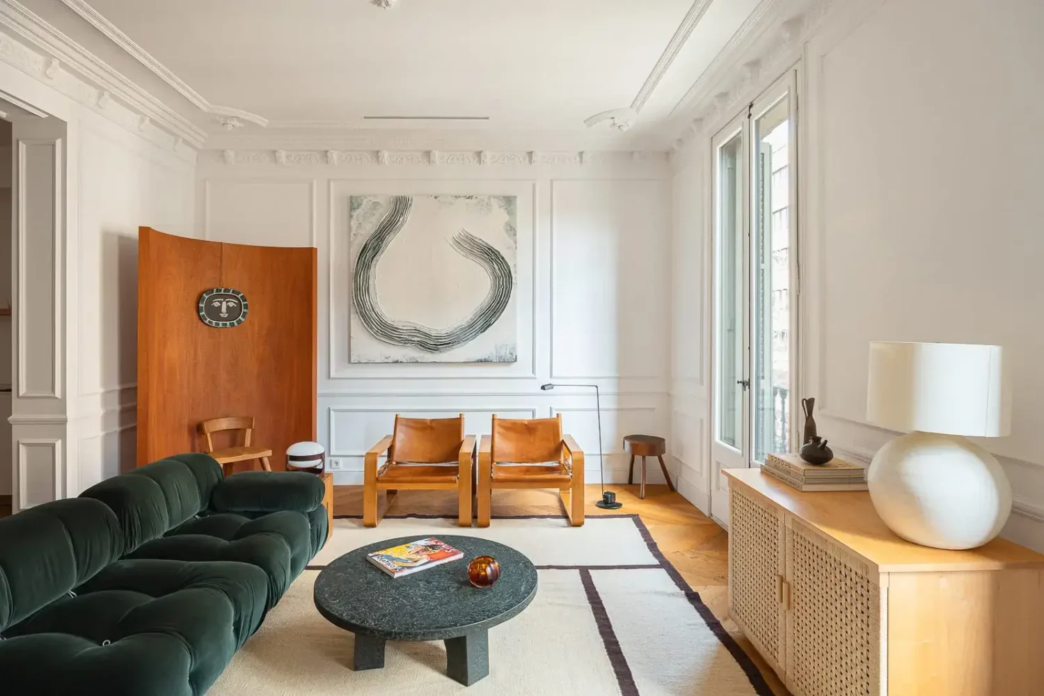 Contemporary Design in a Renovated Barcelona Apartment 1 classic living room barcelona apartment