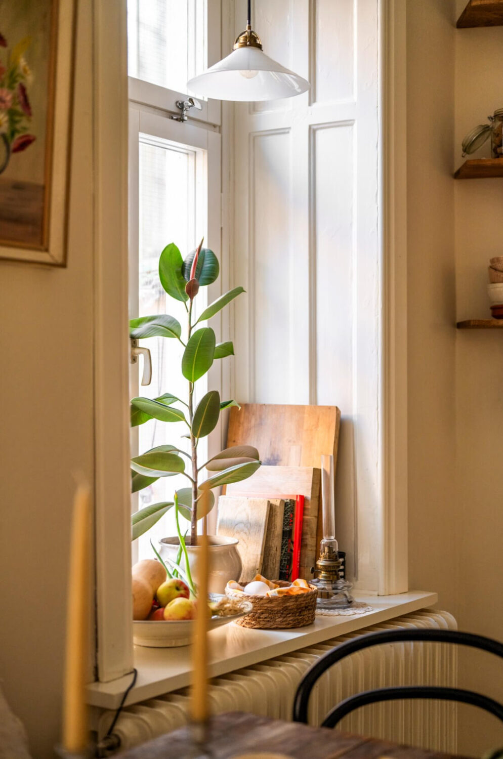 A Cozy Small Apartment with Period Features and Lots of Storage 13 deep window sill