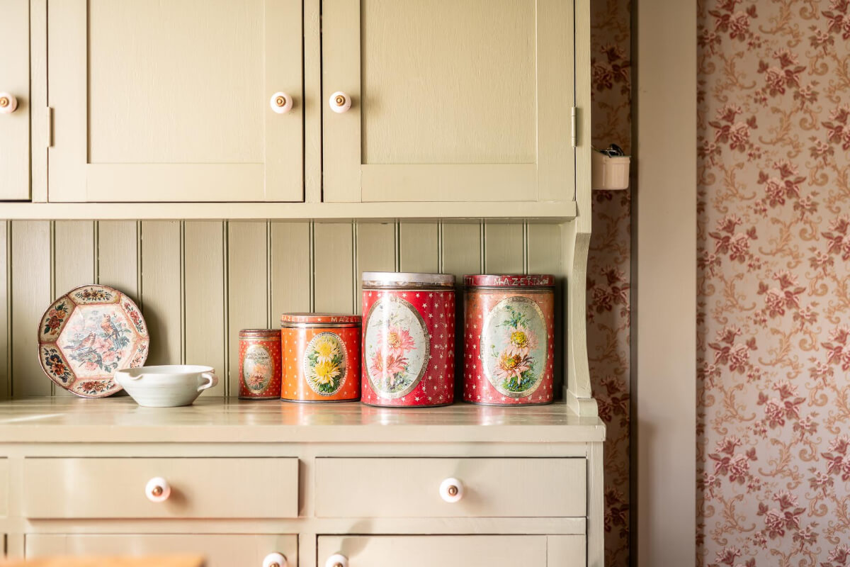 A Beautiful Historic Swedish Country House with Wallpapers 10 kitchen detail