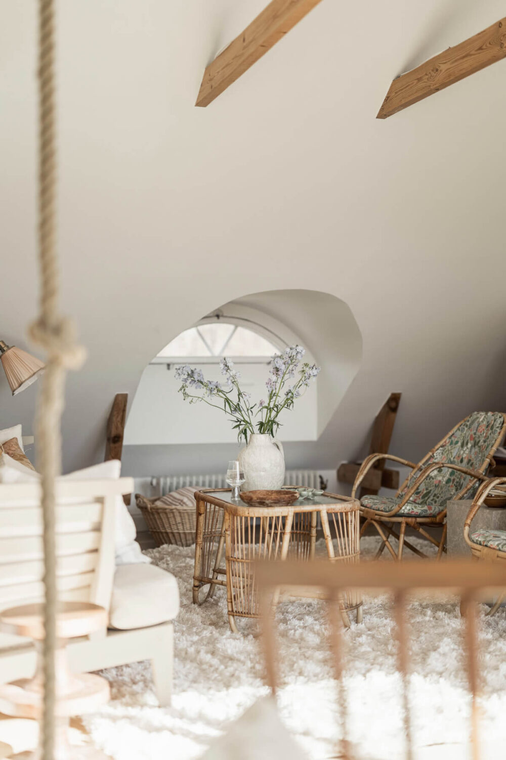 A Swedish Duplex Apartment Inspired by A Danish Summer House 10 cozy seating area