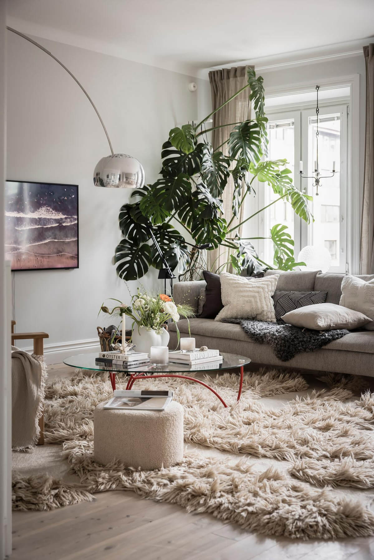 light sitting room large rug