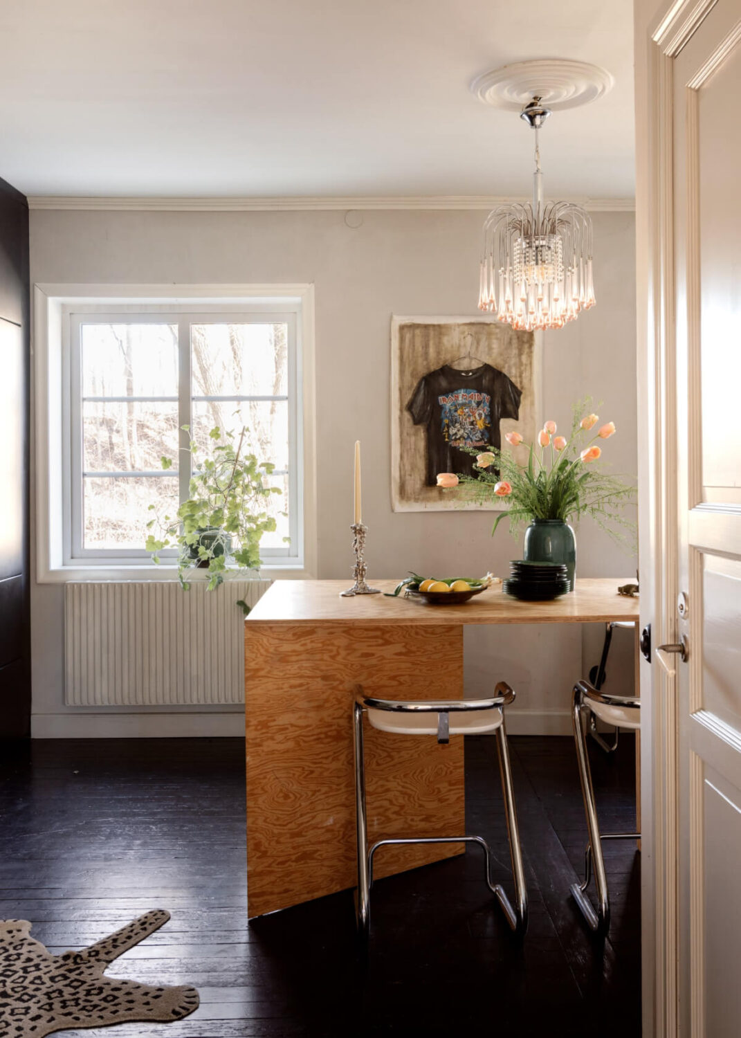 An Amazing Swedish House with Pink and Gray Rooms 14 plywood kitchen island