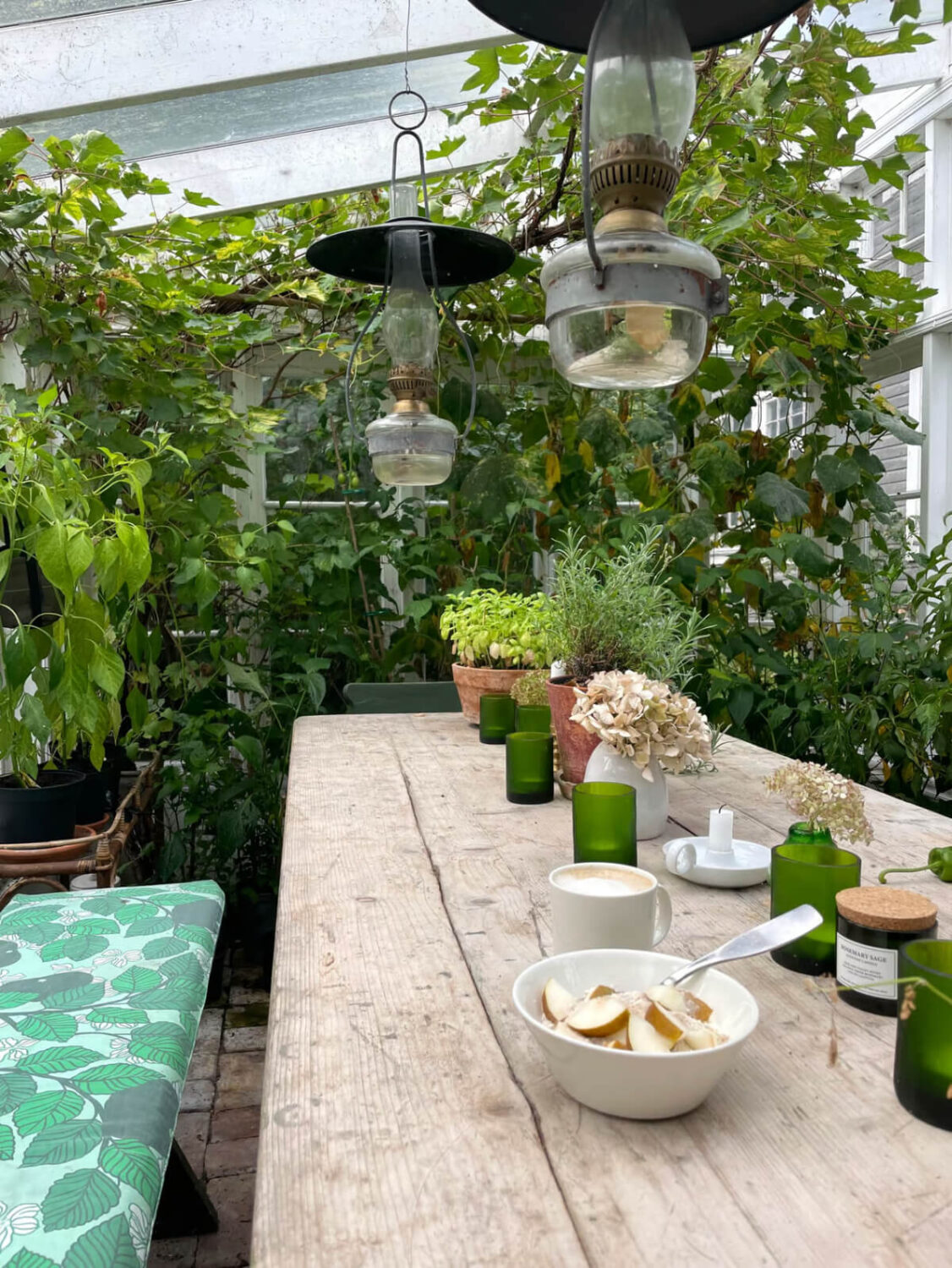 A Beautiful Former Summer House in Southern Sweden 29 greenhouse rustic table