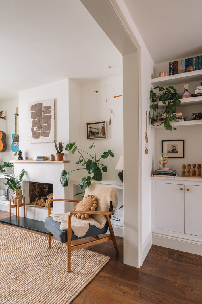 A Kitchen with Terracotta Tiles in a Renovated English Home 5 living room accent chair