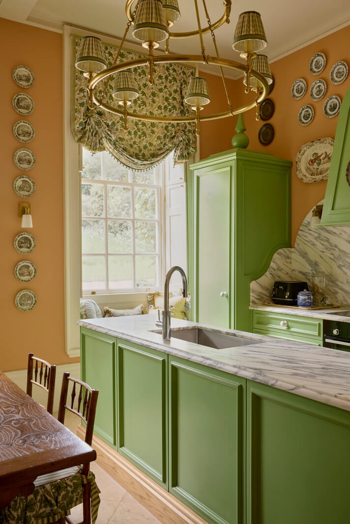 Best of 2025: Kitchens 28 green kitchen cabinets marble countertop backsplash