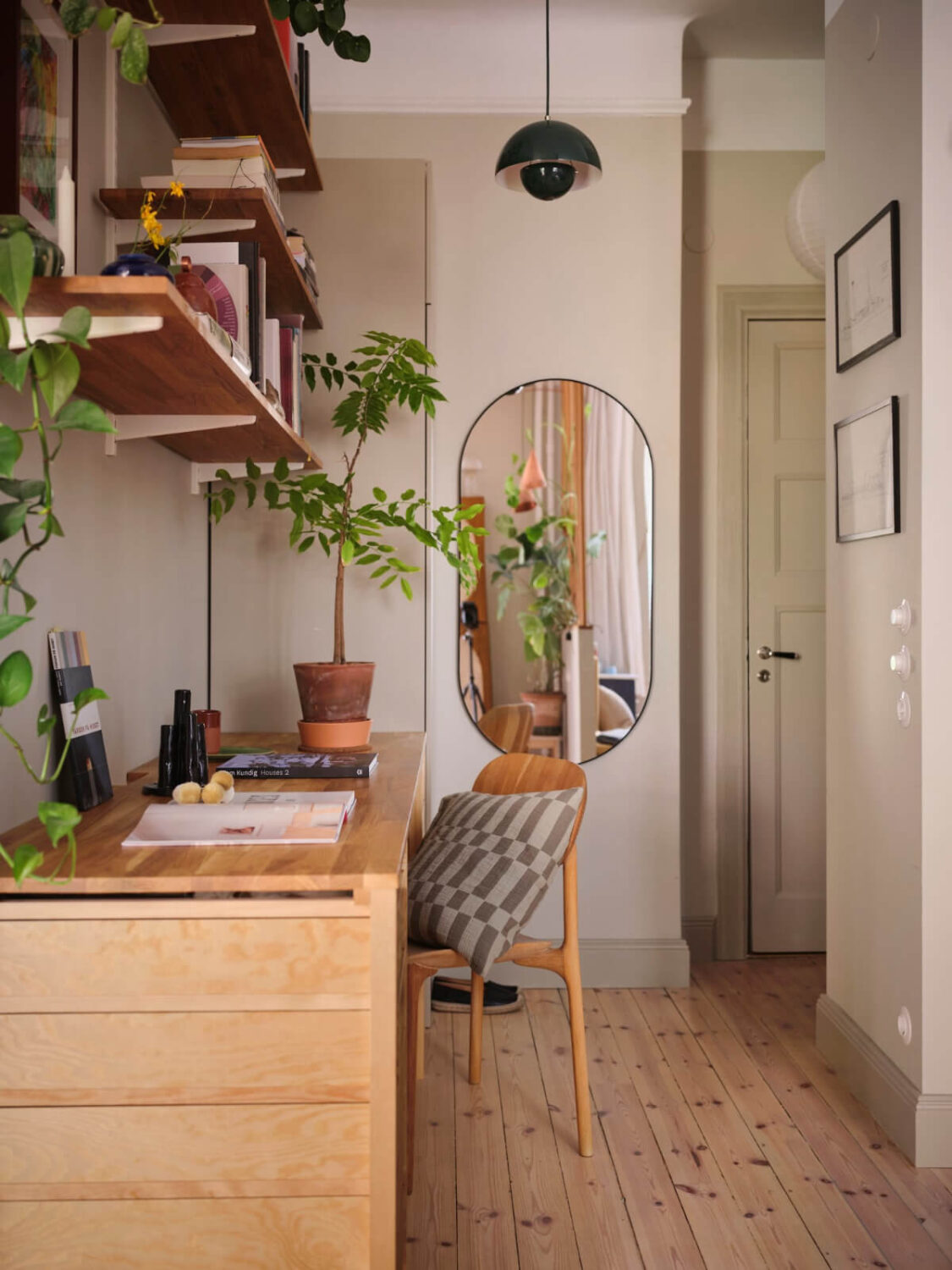 Best of 2025: Home Offices 11 hall with large wooden desk and shelves