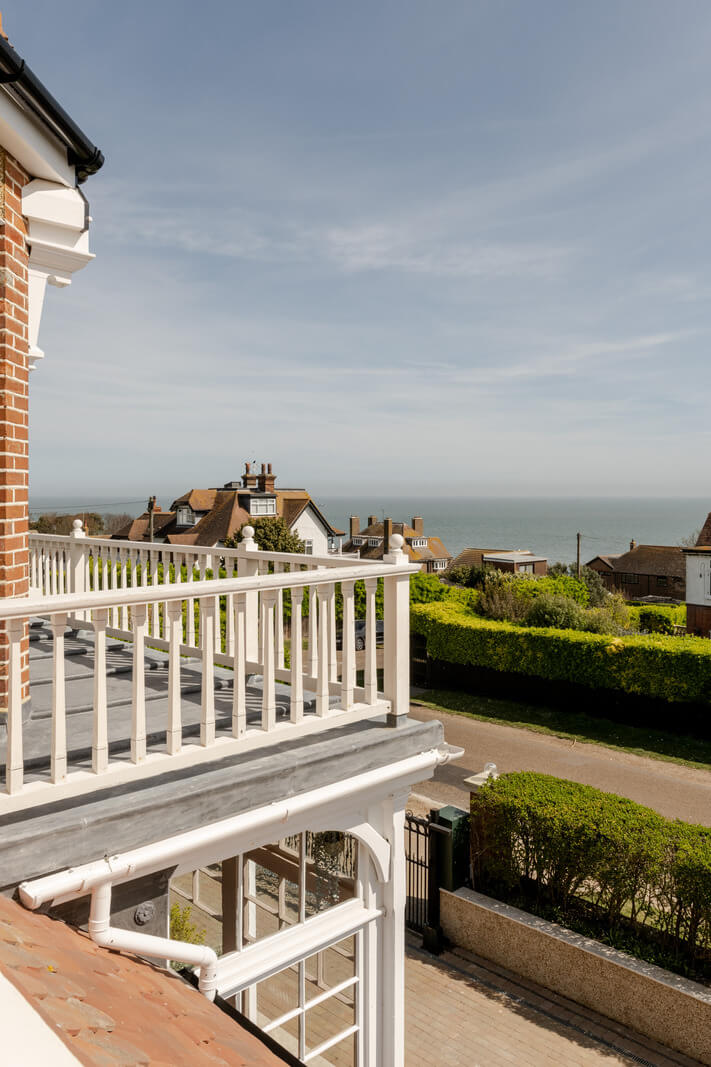 A Grand Edwardian Villa with a Yellow Kitchen and Coastal Views 29 sea view