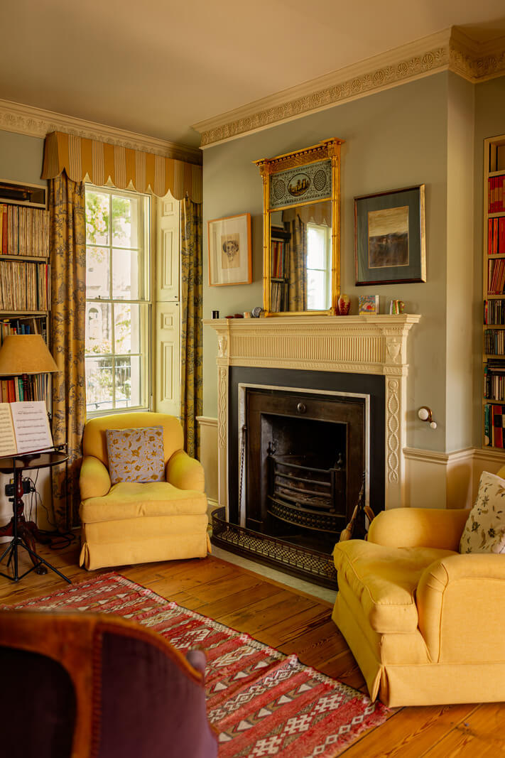 A Carefully Restored Georgian Townhouse in East London 6 sitting room fireplace