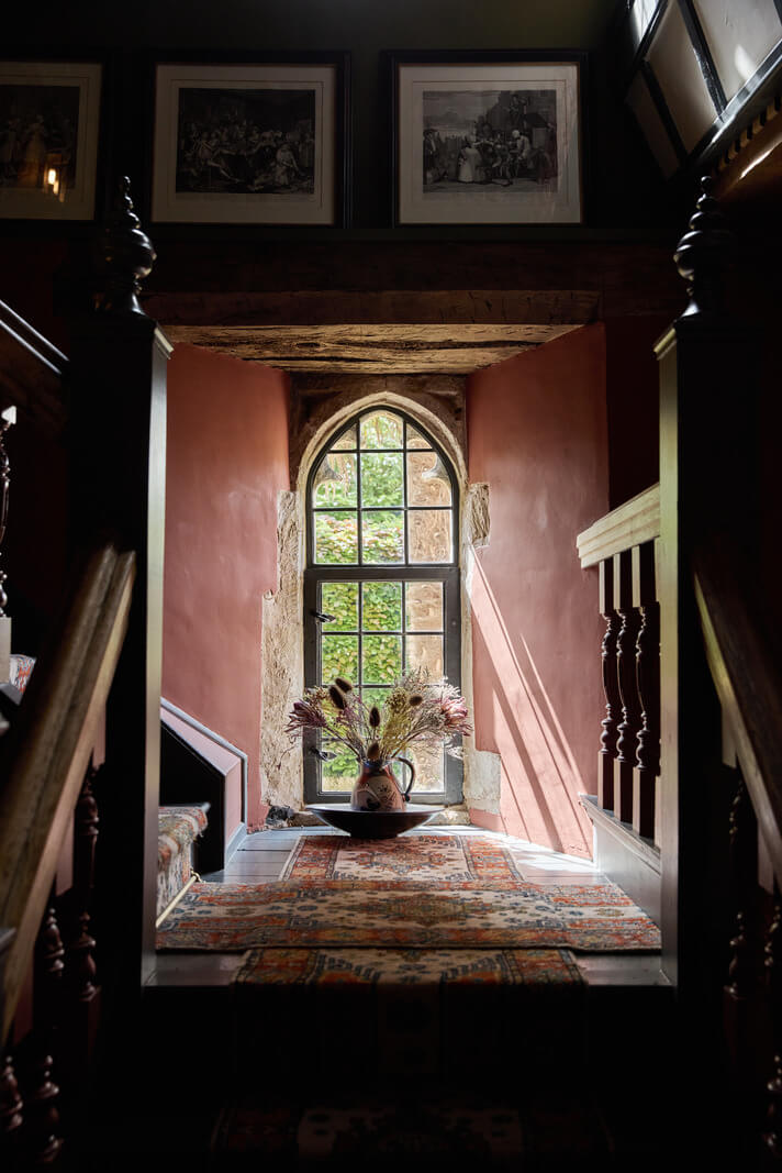 Unique Rooms and Historic Splendor in a Medieval English Country House 7 staircase