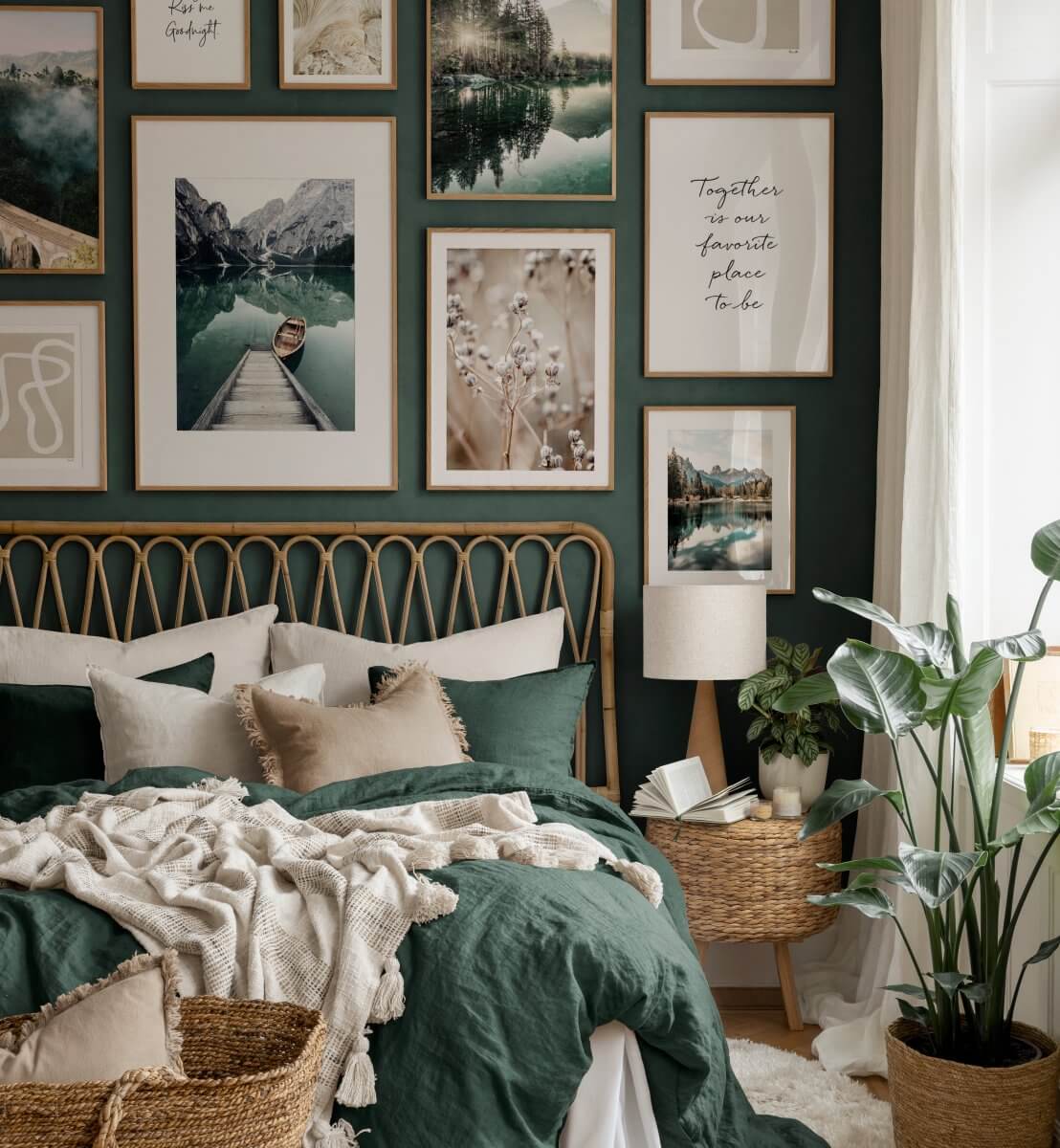 Behr Color of the Year 2026: Hidden Gem 16 bedroom-blue-green-wall-art-behr-2026-color-hidden-gem-nordroom