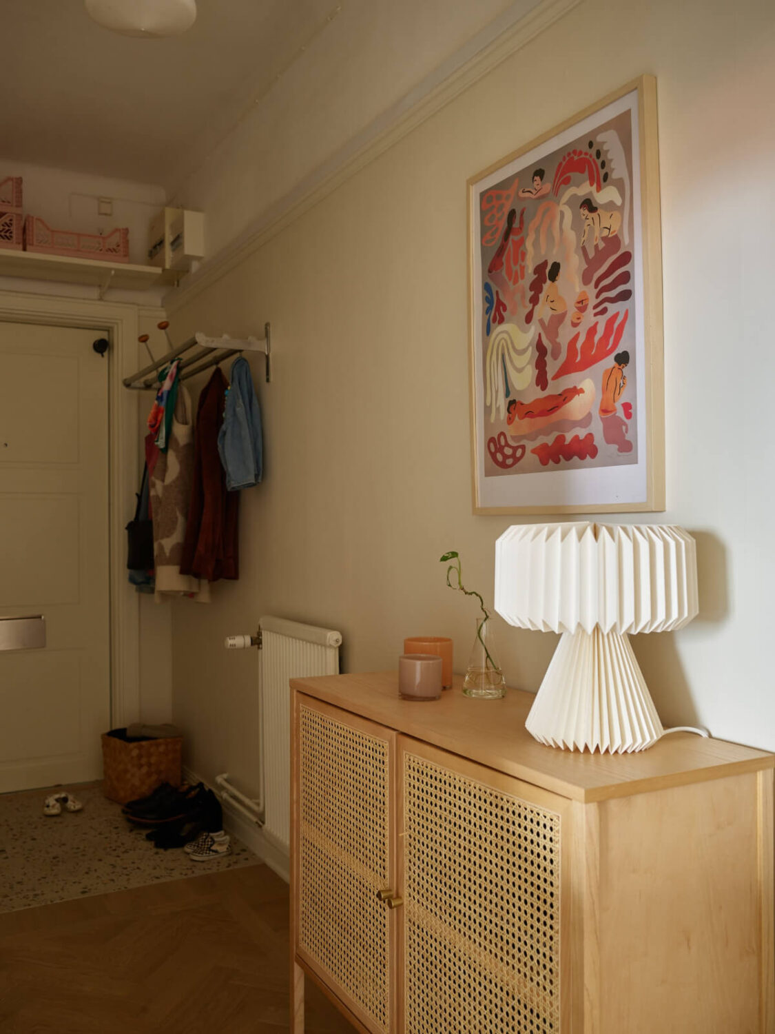 A Stockholm Apartment with a Butter-Yellow Bedroom 21 beige hall A Stockholm Apartment with a Butter-Yellow Bedroom