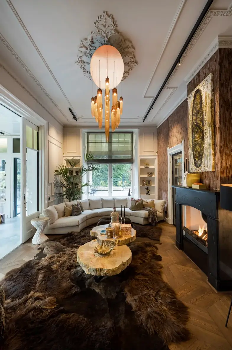 Luxurious Interiors and Natural Materials in A Historic City Villa 2 natural-materials-world-influences-luxurious-home-netherlands